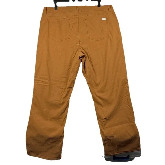 Orvis Tech Fleece Lined Pants Mens 40x30 Brown Stretch Hiking Cargo Repellant - Picture 3 of 8
